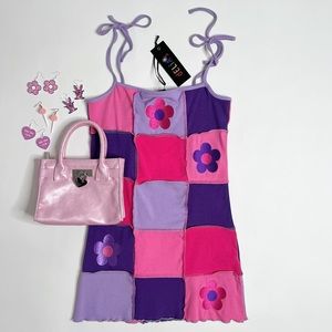 NWT Delia’s Dollskill Patchwork Mini Dress